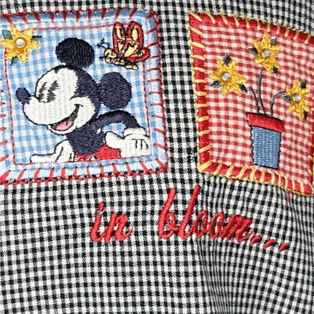 Mickey Unlimited‎ Vintage Mickey & Minnie Gingham Button Down Top - Picture 5 of 12